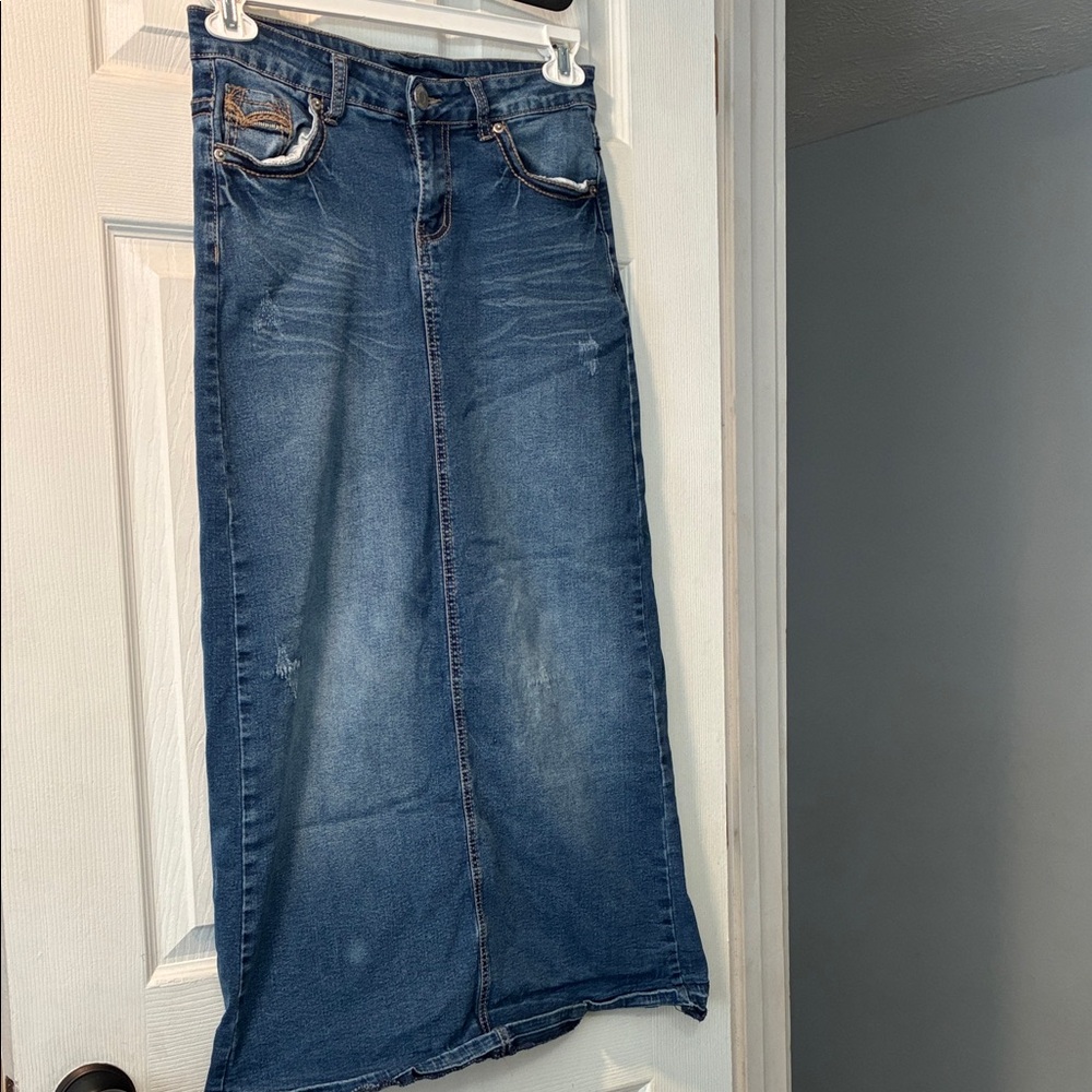 Classic Blue Denim Women's Skirt